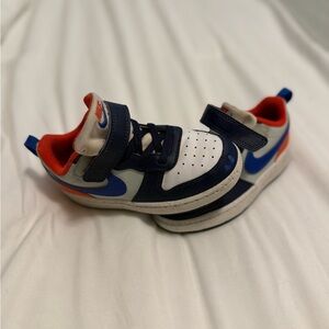 Toddler 9 Nike Blue and Orange Nikes